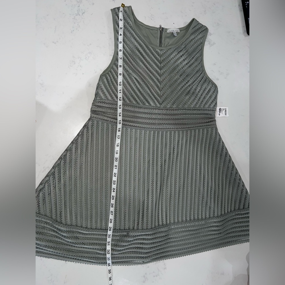 Charlotte Russe Light Green Patterned Mini Dress - Picture 12 of 12
